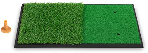Abschlagmatte, Schlagmatte Golf-Übungsmatte Schlagmatte für Indoor Outdoor Trainingshilfen Mini Fairway Schlagen Grasmatte Trainingshilfen Hochleistungsgummibasis