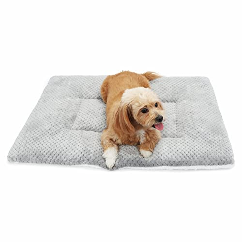 LY4U Lit pour Petit Chien Facile d'Entretien, Doux et Chaud, Tapis pour Animal de Compagnie Lavable en Machine, Matelas Gris 45 x 65 CM
