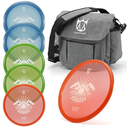 CROWN ME PDGA Aprroved Disc Golf Pro Set with Bag and 6 Discs