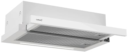 Cata Campana Extractora Telescópica TFH 6430 GWH/B 4 Niveles de Extracción 3+1 TURBO Panel de Control Táctil Motor Brushless Extra Silencioso Iluminación LED Fácil Instalación Ancho 60cm Color Blanco