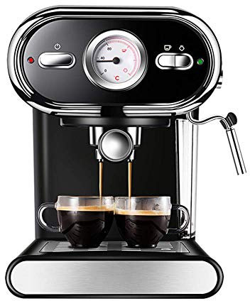 XFZJCHAP Cafeteras Cafeteras Cafetera semiautomática para el hogar y la Oficina con Espumador de Leche a Vapor Extracción de Alta presión de 20 Bar Control Visual de Temperatura El Nuevo