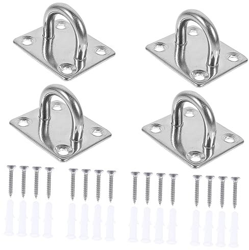 MUCKLILY 4pezzi Gancio Per Soffitto Resistente in Acciaio Inox Per Impieghi Gravosi Gancio Per Appendere Ventilatori Da Soffitto Ganci