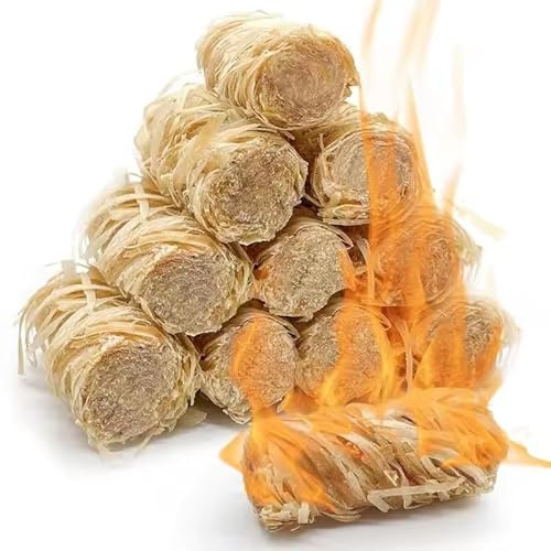 SiyphuNing Fire Starters 50pcs - Natural Pine Wood Fire Starters for Fireplace, Campfires, Grill, Wood & Pellet Stove, Chimney, Fire Pit, BBQ Waterproof, Weather-Resistant