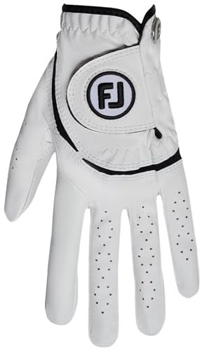 FootJoy Guanto da golf per bambini, mano destra, per mancini, bianco/nero, S