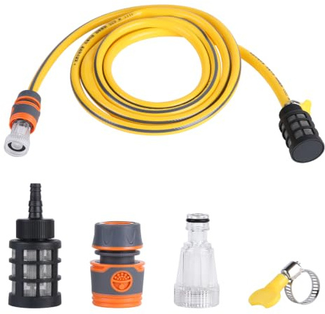 ICEBLUEOR Tubo di aspirazione con filtro e connettore per idropulitrice, 3 m, per idropulitrice Karcher serie K2-K7 e Bosch serie AQT, accessori per idropulitrice per secchio fonte d'acqua