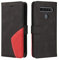 Fatcatparadise Kompatibel mit LG K61 / Q61 / Q630 Hülle, Leder PU Brieftasche Handyhülle Flip Case Silikon Bumper Schutzhülle Klapphülle. Lederhülle mit Kartenfächern und Standfunktion (Schwarz)