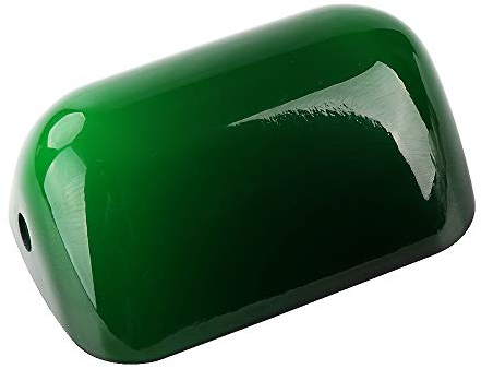 FIRVRE Verde paralume sostituzione vetro lampada per banker lampada da tavolo paralume per lampada da tavolo，15cm *9.5cm