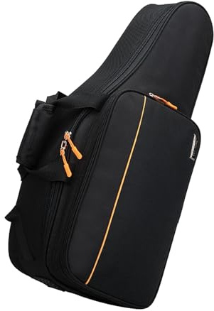 Hellery Funda para saxofón alto con asa, bolsa de transporte para saxofón, correa de hombro ajustable para accesorios de instrumentos de viento madera