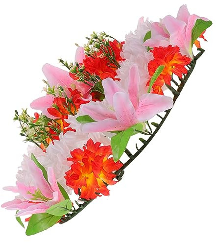 Amosfun Elegante Ghirlanda Artificiale Da Lutto Ghirlanda Simulata Realistica Adatta Per Servizi Funebri