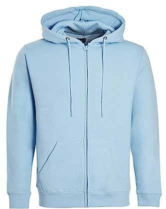 imporio 11® Women Ladies Plain Oversized Hoodie Top With Zip Hoodies Sweatshirt Top Jumper Fleece Jacket Hoodies UK 8-24 (UK, Numeric, 22, 24, Regular, Regular, Sky Blue)
