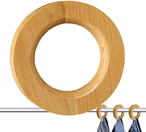 Pinzas de madera para cortinas, soportes de cortina magnéticos, pinzas decorativas, accesorios redondos de madera natural, alzapaños para ventanas, cortinas de habitación