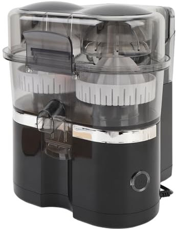 Exprimidor de Cítricos Eléctrico de Doble Cabezal, Máquina Exprimidora Portátil de 100W con Cepillo de Limpieza, Exprimidor de Limón Fácil de Limpiar para Limón, Lima, Pomelo,
