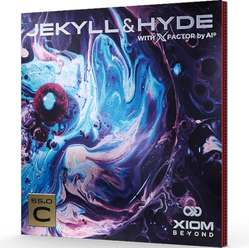 XIOM Table Tennis Rubber, Soft Backing, Jekyll & Hyde C55.0, Red, MAX 850037