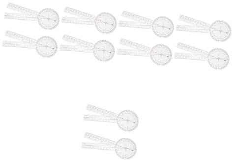 LALAFINA 5 Juegos Regla De Ángulo Transportador Y Transportador Digital Medida Transportador Cuadrado Para Trabajar La Madera Regla Clara Metro Transparent El Plastico 2 Piezas * 5