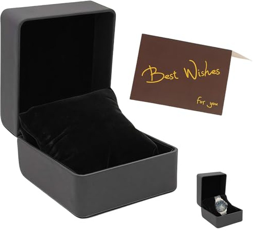 ClcIosis Lot de 2 boîtes de rangement pour montres - Pour homme - Une des cartes peut écrire vos bénédictions - Convient pour offrir et ranger un cadeau