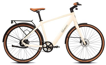SachsenRAD Bici Elettrica Urbana C3M Roma II, E-Bike Leggera Da Città solo 16 kg, E-Gravel Da Città e da Avventura con Sensore di Coppia, Assistenza Cammino 6 km/h, Design elegante per Uomo e Donna