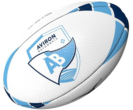 Gilbert Mini Ballon de Rugby Bayonne - Collection Officielle Aviron BAYONNAIS