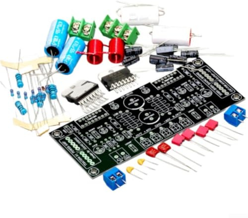 TDA7294 Ljudkretskort, gör-det-själv-byggsats, 200 W, tvåkanals hifi, slutsteg, PCB-bräda, FR4, material, svart, DC +-24 V till +-40 V, strömförsörjning för hemmabio och HiFi självkonstruktion (full