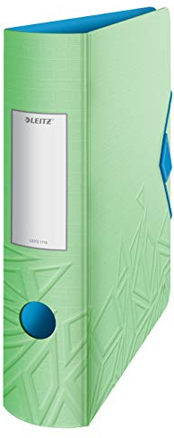 Leitz Classeur à Levier Active A4 180°, Vert, Dos Arrondi 82mm, Fermeture Élastique, Polyfoam Léger, Urban Chic, 11 160 050