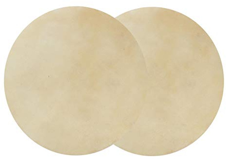 Fournyaa 2Pcs Buffalo Leather Bongo Drum Head Skin, 8.5 inch, Brown