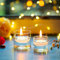 Romadedi Porta Candele Vetro Trasparente - Set di 12 Portacandele da Tavolo per Candele Lumini, Portacandela Moderno per Centrotavola Decorazioni Matrimoni Feste Natalizie Casa, 4.6 x 4 cm