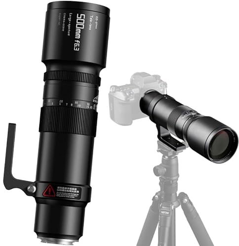 TTArtisan 500mm F6.3 Teleobjektiv objektiv für L-Mount-Kameras, ED-Glas-Teleobjektiv, Kinoszene Super-MC mit großer Blende (schwarz).