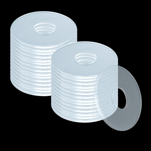 30 piezas Arandelas de plástico transparente, arandelas arandelas espaciadoras de plástico anillos de ajuste arandelas bisagra de la puerta Para el desgaste grieta En la puerta de ducha de cristal