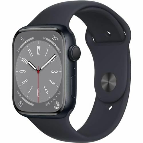 Apple Watch Series 8 (GPS, 45MM) Boîtier en Aluminium Minuit avec Bracelet Sport Minuit (Reconditionné)