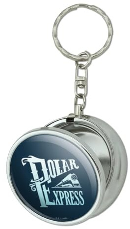 GRAPHICS & MORE Polar Express Stacked Portable Travel Size Pocket Purse Ashtray Keychain with Cigarette Holder