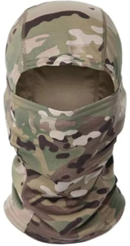 Camouflage Balaclava Mask Lightweight Breathable Camo Hood Snood Airsoft Military Army Hat Head Full Face Neck Cover Sheisty (UK, Alpha, S, L, Camouflage)
