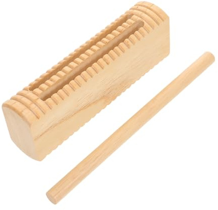SUPVOX Bloque de Ritmo de Madera Portátil con Instrumento de Percusión Dual Tono para Educación Musical Temprana y Exploración Sonora Familiar