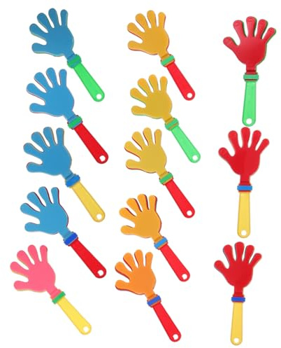 Cabilock 24 piezas Aplaudidores de Mano de Plástico de Juguetes Ruidosos para Fiestas Infantiles y Eventos Deportivos Accesorios para Animar Celebraciones y Actividades Escolares