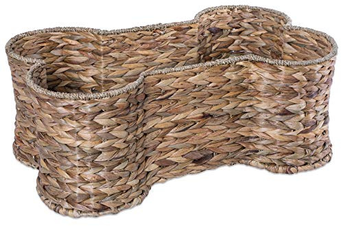Bone Dry Husdjursförvaring samling benform hyacint leksakskorg, liten, naturlig