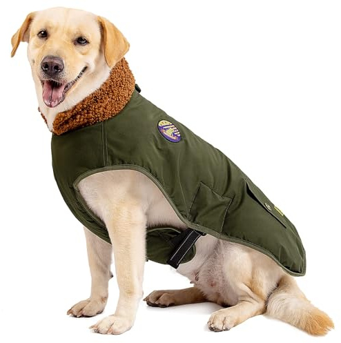 IREENUO Hundemantel, wasserdicht, Hundebekleidung mit Verstellbarer Schnalle für mittelgroße und große Hunde, Winter-Hundemantel, XL