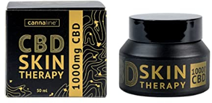 Cannaline 1000mg CBD Hauttherapie Narbensalbe Pflegecreme für empfindliche gereizte trockene Haut mit Hanföl/Rizinusöl bei Juckreiz