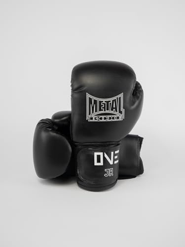 METAL BOXE - Guanti da boxe Initiation One, da bambino, nero