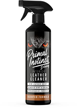 Primal Instinct - Car Leather Cleaner - Interior Leather Restorer & Conditioner for Car Seats, Dashboards, Door Panels - Non-Greasy Formula Cleans, Softens & Protects - 500ml
