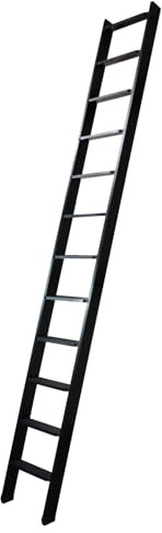 BPS® Detachable Mezzanine Ladder | Spave Saving Staircase | 150kg Weight Rating | Rubber Feet | Floor to Upper Floor Heights of Up to 2.40m | Black Painted