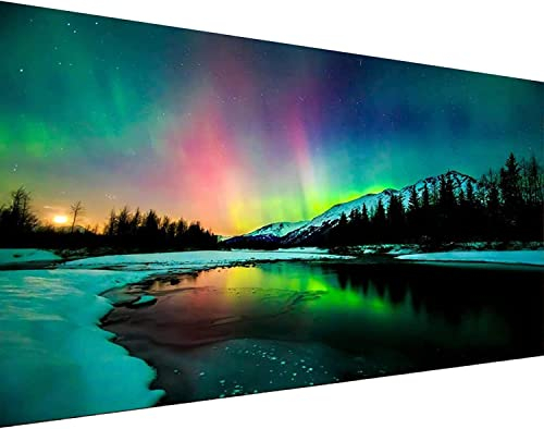 UTELKA Diamond Painting Groß Aurora(40x70cm)-5D Diamond Painting Erwachsene ,DIY Aurora Diamant Painting Bilder für Geschenk Zuhause Wanddekoration