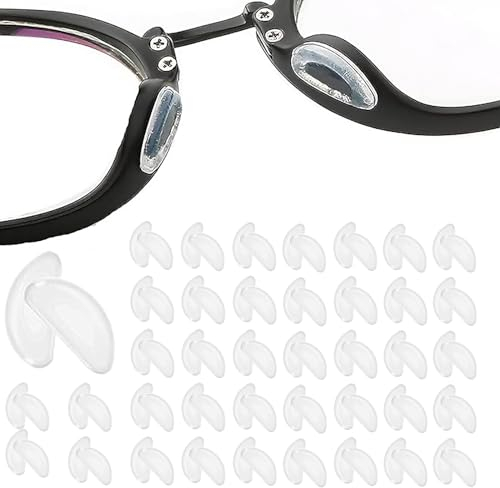 40 Paar Nasenpads Brille Selbstklebend Silikon Antirutsch Brillen Nasenpads Brillenzubehör Brillenpads Weich um Den Druck Auf Nasenrücken zu Verringern Tragen, für die Meisten Brillen Geeignet