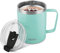 MILTON 14 Oz Travel Mugs for Hot Drinks with Straw, Vacuum Insulated Coffee Cup Flask with Lid, Double Walled, Stainless Steel, Keeps Drinks Hot or Cold for 10 Hours, Dishwasher Safe, Clifton 400