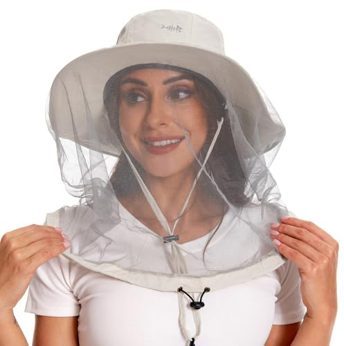 Bassdash UPF 50+ Sombrero para el Sol con mosquitera Oculta y Solapa para el Cuello para Hombres Mujeres al Aire Libre Pesca Senderismo Camping