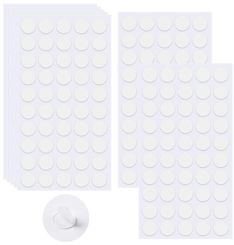 Tweozek 350 Pcs Double Sided Sticky Dots, 10mm Traceless Removable Adhesive Pads for Wall Decor DIY Arts No Damage Transparent Stickers Poster Strips Photo Wall Use