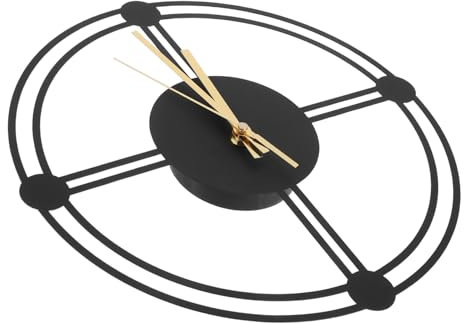 KONTONTY Orologio da Parete in Ferro Battuto Resistente alle Intemperie Silenzioso Senza Ticchettio per Esterni Giardino Patio E Interni Soggiorno Cucina