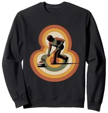Bandera Americana Curling Camiseta Rizador Piedra Deslizante Sudadera