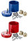 BestSaller SUPER SIX Würfelspiel Aluminum, Farbe:rot & blau