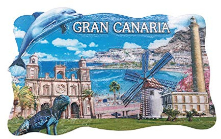 3D Gran Canaria Spain Refrigerator Fridge Magnet Tourist Souvenirs Handmade Resin Craft Magnetic Stickers Home Kitchen Decoration Travel Gift