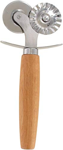 Fackelmann, doppia rotella tagliapasta, 16 cm, Sybaris, manico in legno. (Quantità: 1 pezzo)