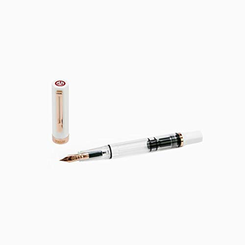 Twsbi Eco White & Rose Gold Füllfederhalter F