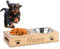 CGFN Comedero Perro Personalizado, Comederos para Perros y Gatos con Nombres y Texto Grabados Personalizados, con Dos Cuencos Extraíbles y Base Antideslizante (2 Cuenco Perros)